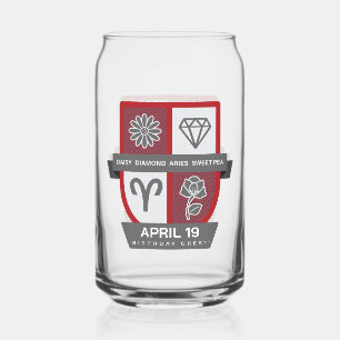 Verre Canette Aries Birthday Crest™ pour le 1er-19 avril