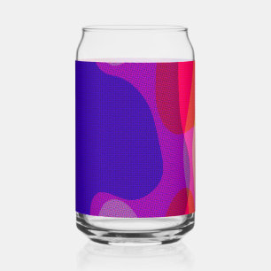 Verre Canette Art Abstrait 4897 - Rose violet orange jaune