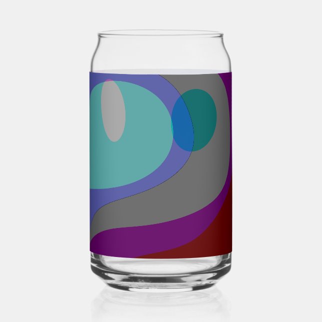 Verre Canette Art Abstrait coloré 613 (Recto)