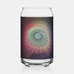 Verre Canette Art abstrait d'escargot moderne coloré fractal