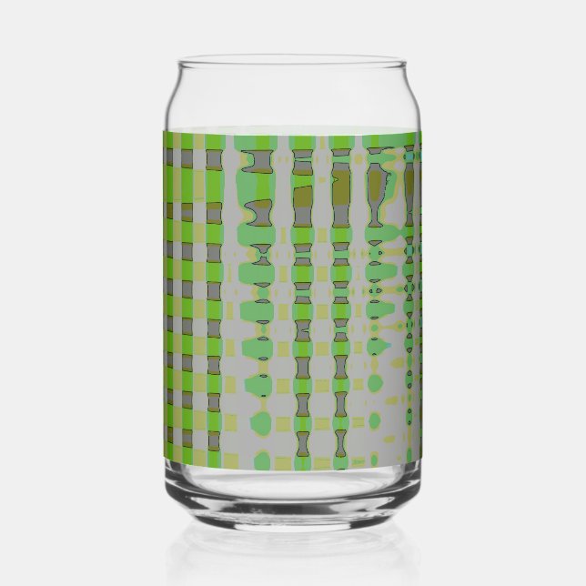 Verre Canette Art Abstrait Vert 1003 (Recto)