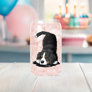 Verre Canette Art de chiot bernois joueur