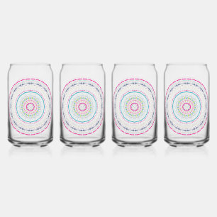 Verre Canette Art de mandala coloré vibrant