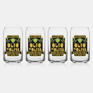 Verre Canette Art de mur d'huile d'olive italienne