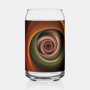 Verre Canette Art fractal moderne abstrait en spirale 3D avec de