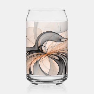 Verre Canette Art fractal moderne gris sienne anthracite abstrai