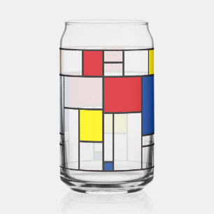 Verre Canette Art Moderne Géométrique Minimaliste De Stijl Mondr