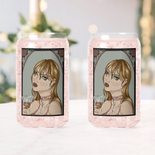 Verre Canette Art nouveau