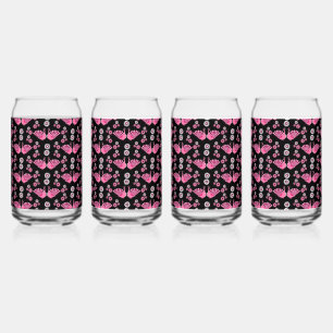 Verre Canette Art Paon Faisans