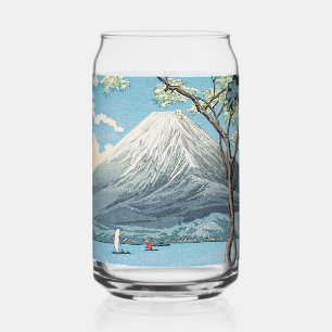 Verre Canette Art vintage du mont Fuji et du lac Yamanaka japona