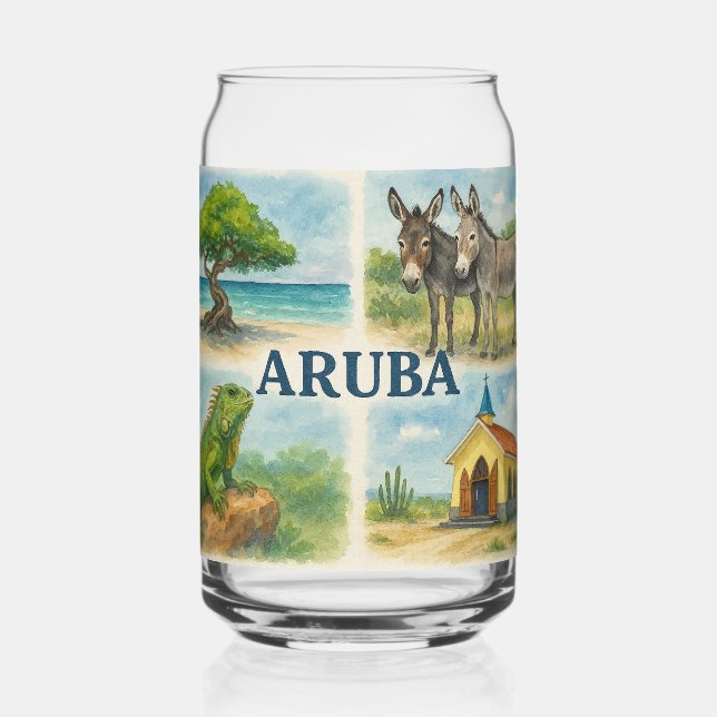 Verre Canette Aruba multivu aquarelle (Verso)