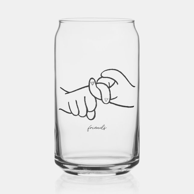 Verre Canette ASL Friends Can Glass - Connexion dans chaque Sip (Recto)