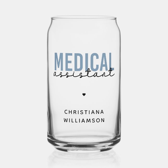 Verre Canette Assistant Médicale personnalisé MA | Assistant cli (Recto)