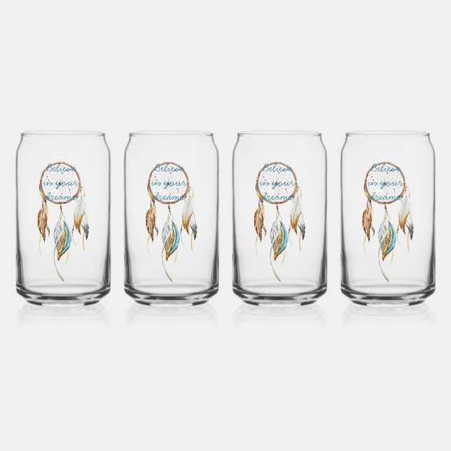 Verre Canette Attrape-rêves dégradé bleu marine  (Recto)
