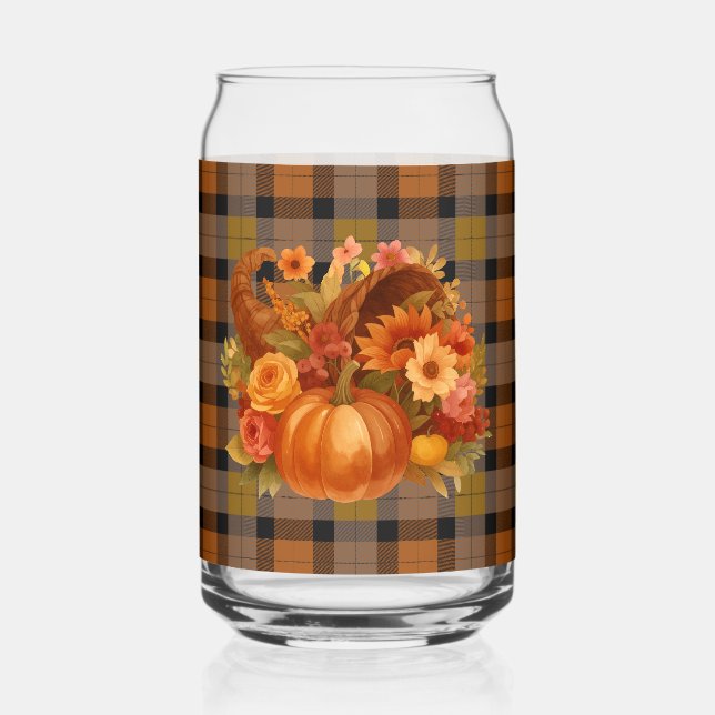 Verre Canette Automne Jeu d'action de grâces Plaid (Recto)