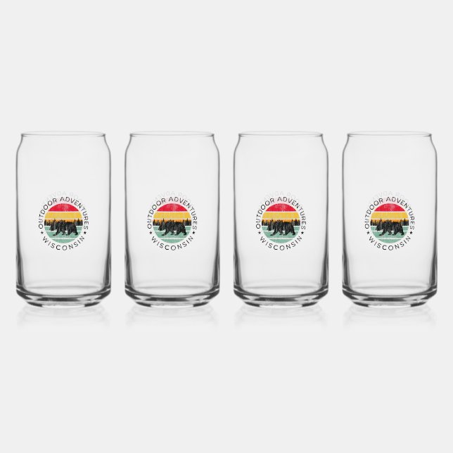 Verre Canette Aventures en plein air Wisconsin (Recto)