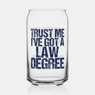 Verre Canette Avocat diplômé de l'école de droit drôle