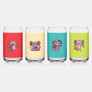 Verre Canette Axolotl nerd mignon Je Axolotl Points d'interrogat