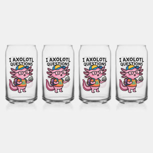 Verre Canette Axolotl nerd sarcastique je pose des questions sur