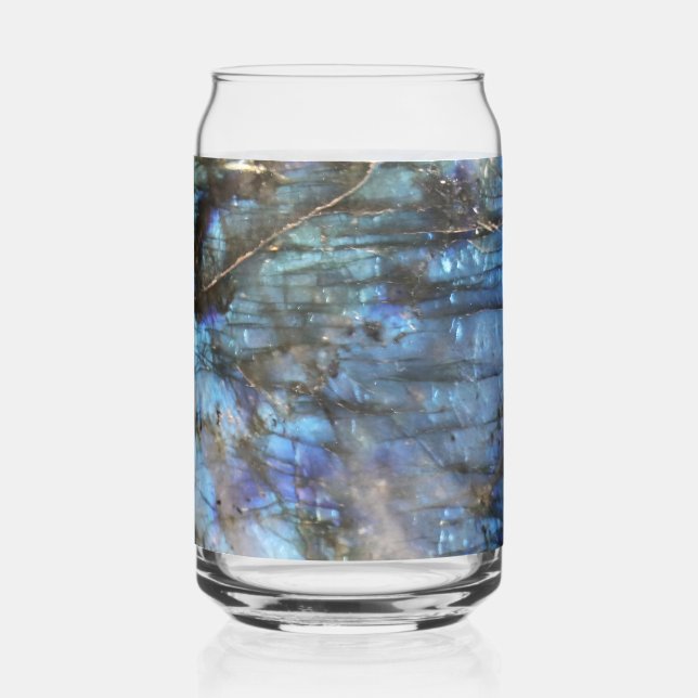 Verre Canette Azure et Iridescence (Recto)