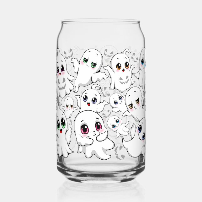 Verre Canette Baby Ghosts Éffrayant mignon Halloween humeur (Recto)