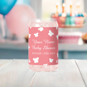 Verre Canette Baby shower de printemps personnalisé peut lunette