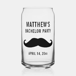 Verre Canette Bachelor Party Black Mustache Mariage Favor Bière