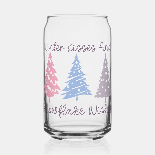 Verre Canette Baisers d'hiver et wis de flocon (Recto)