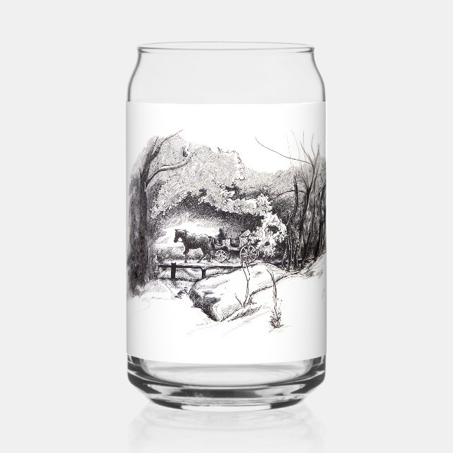 Verre Canette Balade à travers Central Park Boissons Set Stemles (Recto)