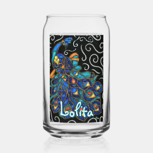 Verre Canette Balle à paon à balais à balais Pastel Bird Personn