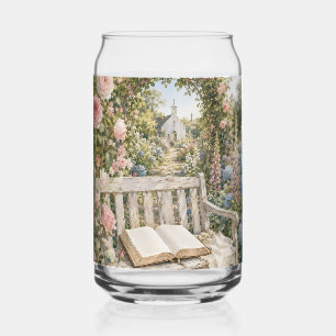 Verre Canette Banc de jardin de prière Chapelle Aquarelle