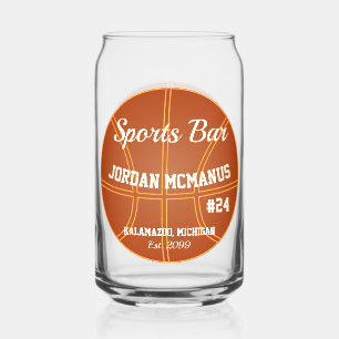 Verre Canette Bar à bière de sport de basket-ball