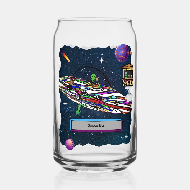 Verre Canette Bar alien de l'espace pour boire (Recto)