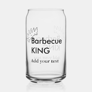 Verre Canette Barbecue roi ajouter nom texte hommes cuisine boul