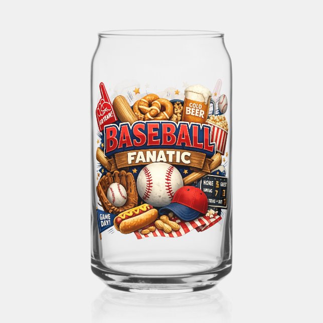 Verre Canette Baseball fanatic (Verso)