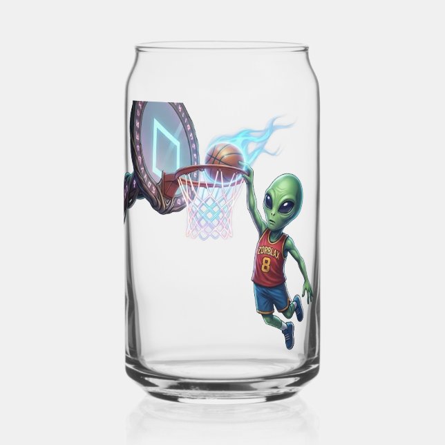 Verre Canette basket-ball alien (Recto)