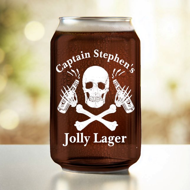 Verre Canette Bateau Capitaine Jolly Lager Beer Personnalisée Pi (Créateur téléchargé)