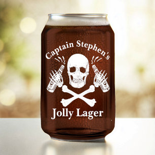 Verre Canette Bateau Capitaine Jolly Lager Beer Personnalisée Pi