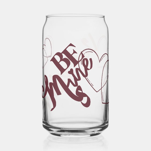 Verre Canette Be Mine Valentine Can Glass (Recto)