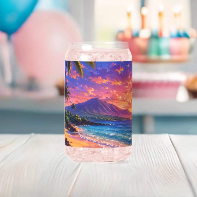 Verre Canette Beauté d'Hawaï (Insitu (Baby Shower))