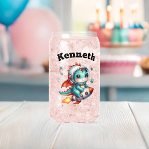 Verre Canette Bébé dragon volant au milieu des étoiles