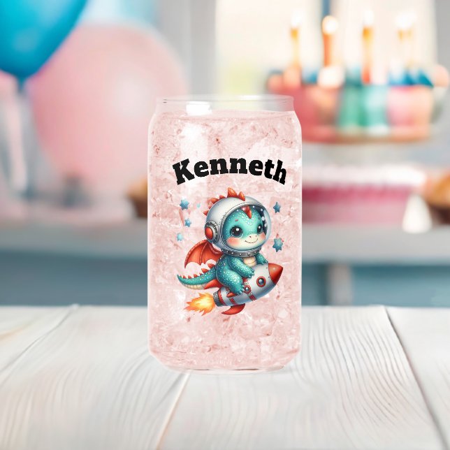 Verre Canette Bébé dragon volant au milieu des étoiles (Insitu (Baby Shower))