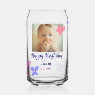 Verre Canette Bébé enfants 1er anniversaire ajouter le nom date 