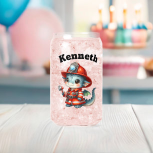 Verre Canette Bébé pompier dragon prêt à économiser!