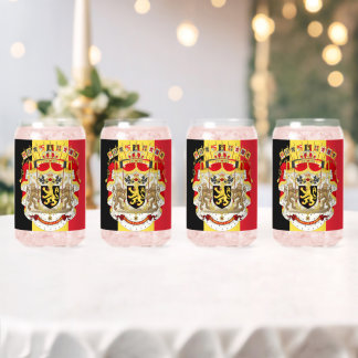 Verre Canette Belgium Flag & COA