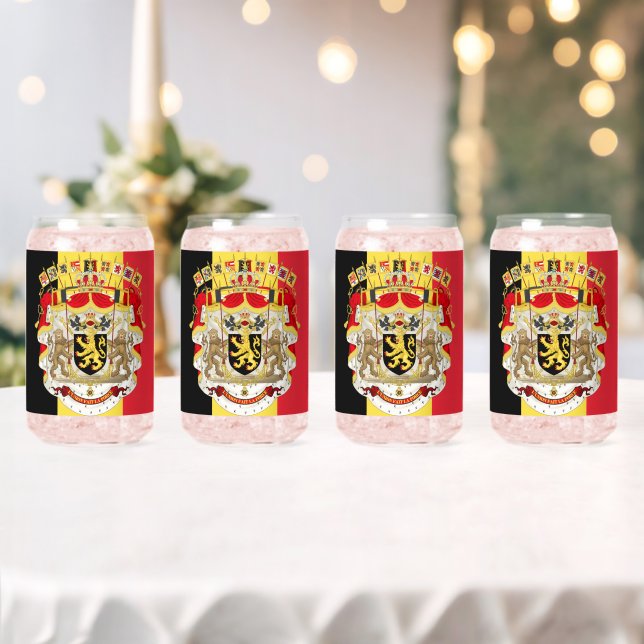 Verre Canette Belgium Flag & COA (Insitu (Mariage))