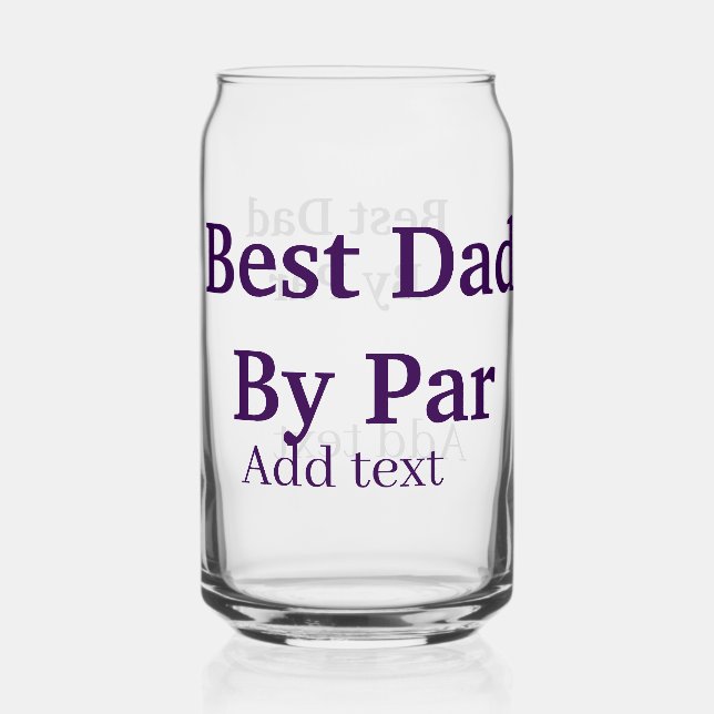 Verre Canette Best dad by par gray black father's day namesimple (Recto)