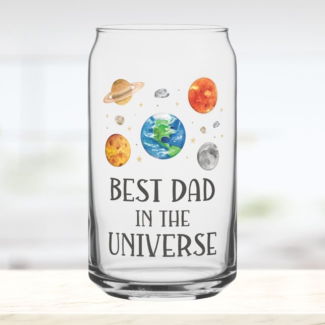 Verre Canette Best Dad in The Universe Funny Quote Fathers Day  (Créateur téléchargé)