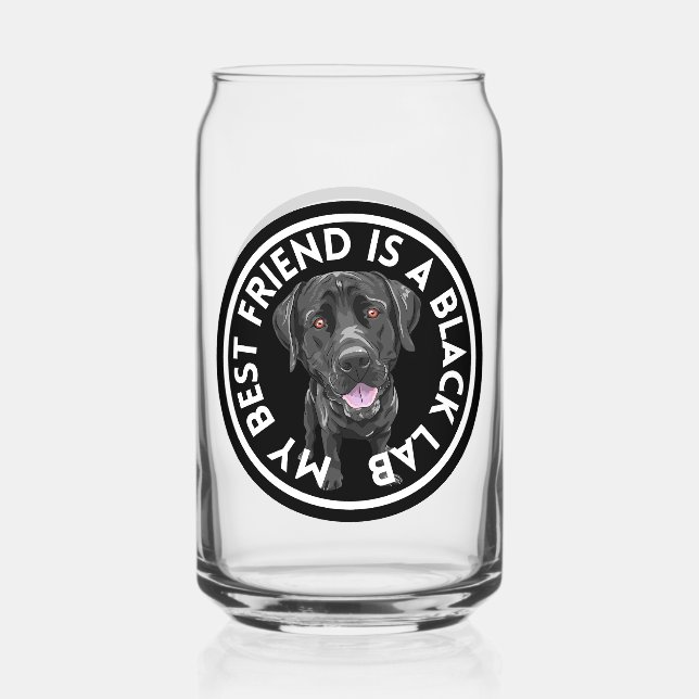 Verre Canette Best Friend Black Lab (Recto)