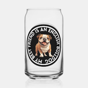 Verre Canette Best Friend English Bulldog